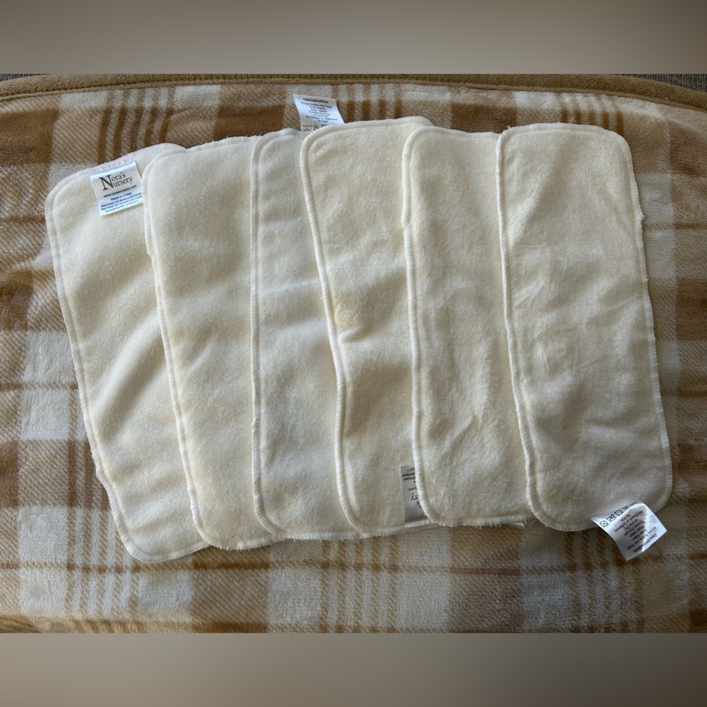 Nora’s Nursery Set of Cream Cloth Diaper Inserts